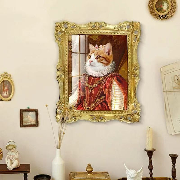 MINI PREMIUM Pet Portraits with Retro Elegant Frame【Perfect for Present，Free Shipping + Free Gift Wrapping】